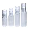 Bottiglie di spruzzo di bottiglia di vetro smerigliato per bottiglie di spruzzo di lozione cosmetica vuota Contenitori della pompa da 20ml 30ml 40ml 50ml 60ml 80ml 100ml