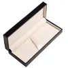 Wholesale 190*82*38mm Empty Pu Leather pen box case bag Black Pens Holder Gift pencil cases