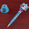 Peking Opera Character Ballpoint Pens Collectible Stationery Display Set Black Ink Creative Office Writting Supplies Party Bag Fillers