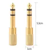 Adapter Plug 65mm 14quot Male to 35mm 18quot Female Jack Stereo Headphone Headset for Microphone Gold Plated8068999