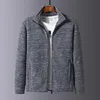 Mäns Tröjor Höstjacka Cardigan Men Vinter Utomhus Plus Fleece Casual Stand Collar Stor storlek 5XL