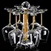 Wine Glasses Crystal Diamond Goblet Holder Upside Down Rotating Glass With Drill Lead-free Household Set