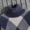 Suéter de Cachemira de visón súper cálido para hombre, jersey de cuello alto de invierno, Jersey suave y grueso, moda para hombre, navidad