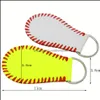 Anahtar Yüzükler Takı ABD Softball Güneşli Işlemeli Sarı Gerçekten Deri Grils Hediyeler Ile Beyaz Gerçek Beyzbol Spor Anahtarlık Bırak Teslimat 20