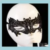 Masks Festive Supplies Home Garden Women Sexy Lady Lace Eye Mask For Party Halloween Venetian Masquerade Event Mardi Gras Dress Costum