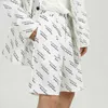 IEFB Herrkläder Jackor och shorts säljs separat två stycken Set Korean Loose Letter Full Print Ins Trend Suit + Shorts X0909