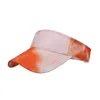 Tie Dye Visor Hat Summer Women's Golf Sun Hats Baseball Caps Adjustable Size Beanies Beach Breathale Empty Top Sports Cap