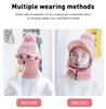 Winter Scarf Warm Full Face Woolen Hat Knitted Ear Protection Reathable Wool Bike Riding Mask Transparen Cycling Caps & Masks