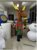 Costume da mascotte di cervo bruno professionale Vestito da festa di Natale in fantasia di Halloween Vestito da personaggio dei cartoni animati Vestito da carnevale unisex per adulti