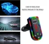 LED Backlit Car FM Transmitter Bluetooth 5.0 MP3 Audio TF/U Disk Player Handsfree Kit Adapter PD Type-c Fast Charge