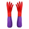 Gants jetables Maison Fleur Colle Velours Long Antidérapant Ménage Vaisselle Nettoyage