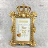 European Golden Crown Po Frame Creative Resin Picture Desktop Frame Luxury Po Frame for Wedding Home Decorative Gift Craft SH19091149H