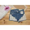 Sommar baby flicka shorts mode tjejer spets blommiga jeans barn denim trosor 2-12 y bär 210723