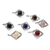 Healing Crystal Ball Gemstone Necklace Reiki Jewelry Natural 14mm Bead Round Stone Wire Diamond Pendant