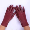 Sports Gloves Leather Fashion Women's Winter Double-Layer Warmth And Windproof Outdoor Riding Driving A312