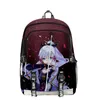 Zaino Genshin Impact Kamisato Ayaka Bambini Bambini Ragazzi Ragazze 3D Cosplay Primario Medio Studenti Studenti scolastici ScuolaBag