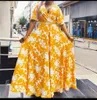 Abiti longuette a trapezio a maniche corte Boho per abiti estivi da donna Prodotto elegante abbigliamento africano gratuito 210525