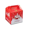 Stobag 20pcs poignée boîte de papier de Noël bonbons chocolat paquet boîte faveur fête décoration à la main fournitures année cadeaux 210602