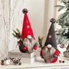 Christmas Peluche Gnome Holiday Rouge Handmade Scandinave Suède Tomte Norse Poupée Collectionnable Année Cadeau Décoration de la maison 211105