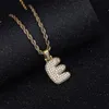 Ожерелья кулон Ожерелья Мода Буквы Ожерелье Пользовательское название Пузырь Очарование для мужчин и женщин Кубический Zircon Hip Hop Ювелирные Изделия Подарок