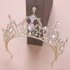 Forsive Gold Color Diadeem Bruids Haar Sieraden Crystal Kralen Tiaras Crown Headpiece Dames Bruiloft Accessoires JL 220216