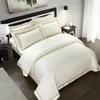 Conjuntos de cama 45 1200TC algodão egípcio Premium El Estilo Cinza Creme Set Soft Silky 4 Pcs King Size Devet Size Cama de cama