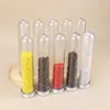 70 ml leere Kunststoff-Vorratsflaschen, transparente PET-Süßigkeitsflasche, Reagenzglas mit Schraubverschluss aus Aluminium für Milchtee RH5395