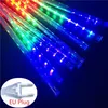 Stringhe 8 tubi Meteor Shower Rain Led String Lights Ghirlande stradali Decorazioni per alberi di Natale per giardino fatato all'aperto