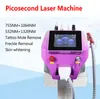 Pico picoseconde Laser Portable Q Switch Nd Yag Machine de détatouage Pigmenation Spot Romover équipement de beauté