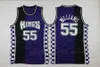 Retro Basketball Chris Webber Jersey 4 Vinatge Jason Williams 55 De Aaron Fox 5 Broderie Et Couture Noir Bleu Blanc Violet Rouge Équipe