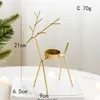 Candle Holders Christmas Candlestick Decorations Metal Holder Pentagram Elf Xmas Tree Shaped Ornament Table Home Decoration