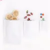 100pcs Many Sizes Plain Pocket Mylar Foil Storage Bag Flat Tear Notch Glossy White Open Top Packing Pouch Bags For Food Powdergoods