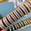Европа американская мода 925 стерлинговое серебро Inlaid Rainbow Zircon кольцо 2021 женщина DIY изысканные украшения подарок
