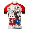 Dessin animé cyclisme maillot été hommes drôle vtt maillot camisa ciclismo vélo maillots vélo vêtements hauts à manches courtes maillot