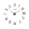 壁掛け時計の家の装飾現代の創造的な3D DIYの時計ラージローマ数字高級メタルミラーステッカー腕時計リビングルームキッチン