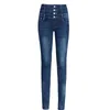 Kvinnor Skinny Jeans High Waist Fashion Slim Denim Long Pencil Byxor Kvinna Camisa Feminina Lady Fat Trousers Plus Size 36 210922