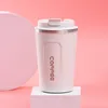 Wholesale Tumblers из нержавеющей стали вакуумный кофе Кубок портативный простой автомобиль путешествия студентов подарок теплый водяной чашка