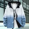 Men Casual Jacket Wear on both sides Gradient Hooded Autumn Outerwear Jackets and Streetwear Men's Clothing Plus Size 7XL X0621