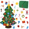 DIY feutre décorations d'arbre de Noël enfants cadeaux de Noël porte tenture ornement artificiel maison mariage faveurs 211025