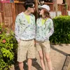 Summer sun protection family matching clothes sportswear breathable loose sunscreen shirt UV protection Parentchild clothing 210713