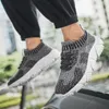 Fly Top Quality Knit Womens Mens Running Shoes Black Blue Gray Outdoor Jogging Sports Trainers Sneakers Size 36-45 Code LX21-222