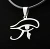 Mode für Männer und Frauen aus Edelstahl, ägyptisches Auge des Horus, Anhänger aus Titan, Schmuck, freie Wahl, Perlenkette, Lederseil, Kreuzkette