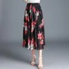 Skirts 2022 Summer Women Chiffon Beach Boho Maxi Skirt Female Fashion High Waist Floral Print Vintage Holiday A-line Long Y379