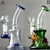 Bongs na sprzedaż Green Special Oil Drum Water Pipe Bong Hookhs Mini Rig 14mm Nail Hookh Glass