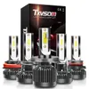 TXVSO8 G2 مصباح أمامي للسيارة LED H1 / H4 / H7 / H8 / H9 / H11 / 9005/9006/9012 10000 لومينز بدون زاوية ميتة إضاءة لبيريدوا / برورون / تويوتا / نيسان / مازدا / بي ام دبليو / فورد ضوء تلقائي 2 قطعة