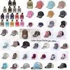 Berretto da baseball a coda di cavallo 54 stili Cross Back Washed Ponycaps distressed Buns disordinati Trucker Mesh Party Hats ZZA3226