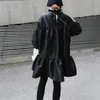 Повседневные платья 2022 Женщины винтажные хараджуку в стиле Япония в стиле черный фонарь рукавы подол плюс размер свободные девушки женские пузырьковые платья