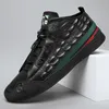 Lederen Hoge Kwaliteit Mannen Schoenen Casual Daily Trendy Sneakers Mens Black Comfortable Footwear Spring