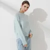 Wixra Kobiety Mock Neck Sweter Jesień Zima Gruba Z Długim Rękawem Loose Pull Jumper Kobiet Podstawowy Wszystkie Dopasuj Top 211011