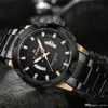 Original Luxury Watch Stål Militärsport Klockor Män Lysande Quartz Vattentät Mäns Klocka Armbandsur Menfolk Relogio Masculino